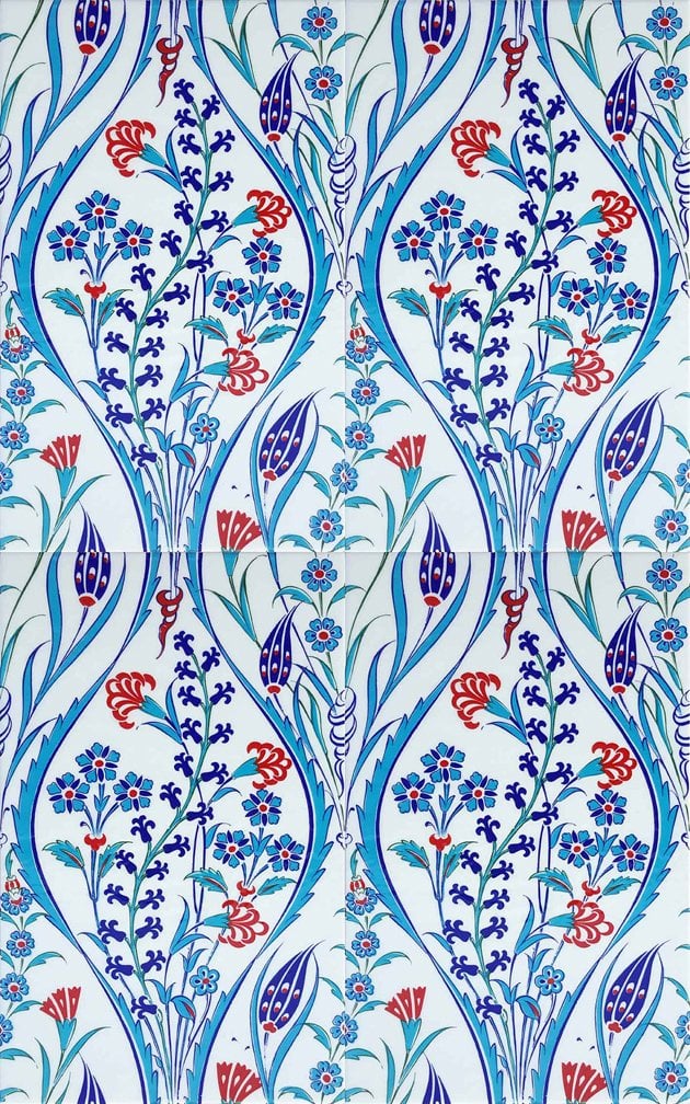 25x40 cm Çini Karo D-419